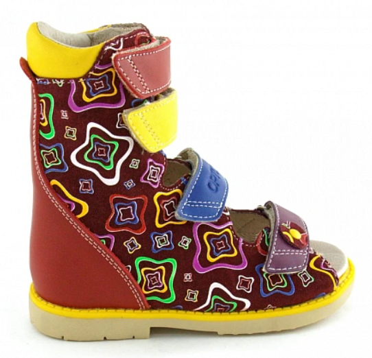 Сандалии ортопедические высокие детские с жестким берцем Ортомода 2139 с каблуком Томаса фото 3