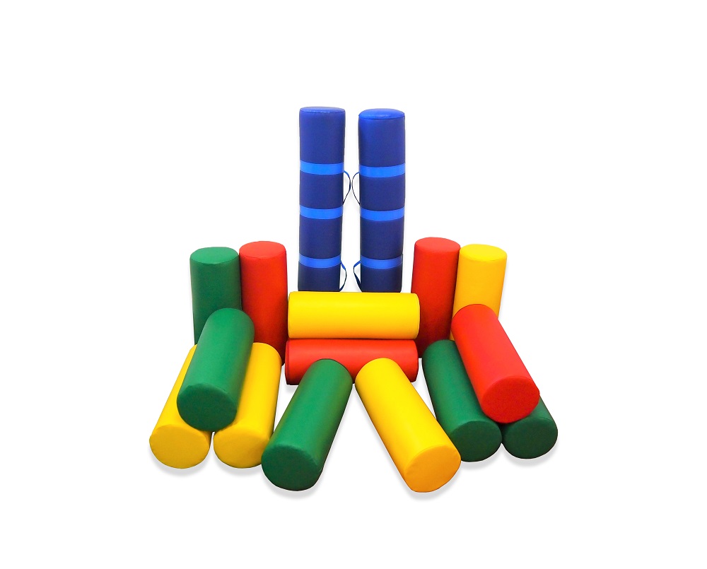 Игра Городки, мягкий аттракцион, набор бита 2 шт., городки 15 шт. фото 1