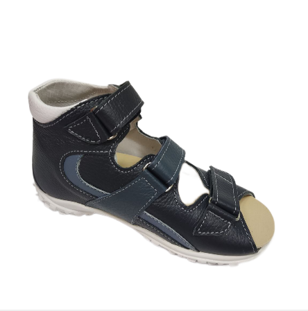 Сандалии с открытым носом Б3-169-216-219-1 цв.т.син/синий фото 2