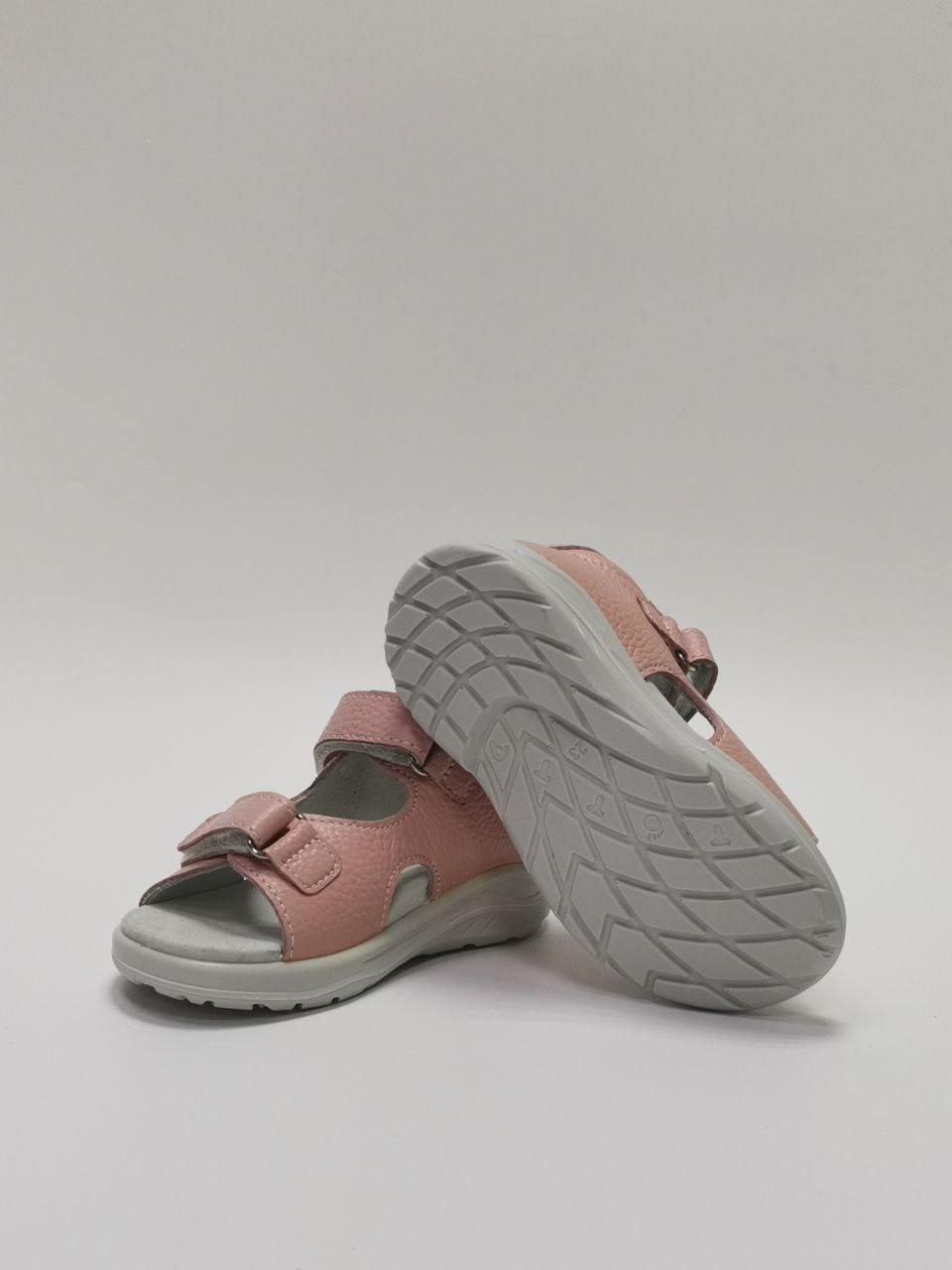 Туфли летние  детские открытый нос ц.пудра 11/4-кп-717 фото 3