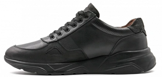 Кроссовки ортопедические мужские Ортомода 930411-Х-001 черные кожаные фото 3
