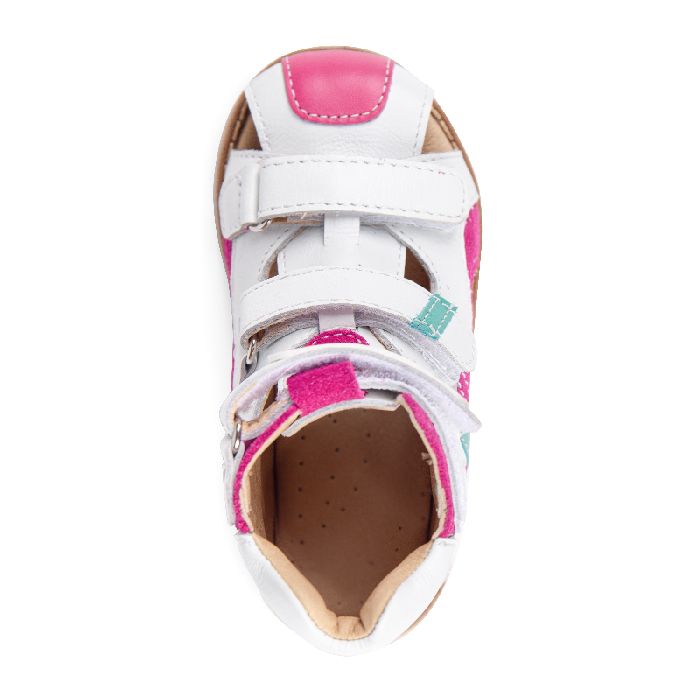 Сандалии ортопедические  с закрытым носом цв. бело-розовый TW-270-2 фото 7