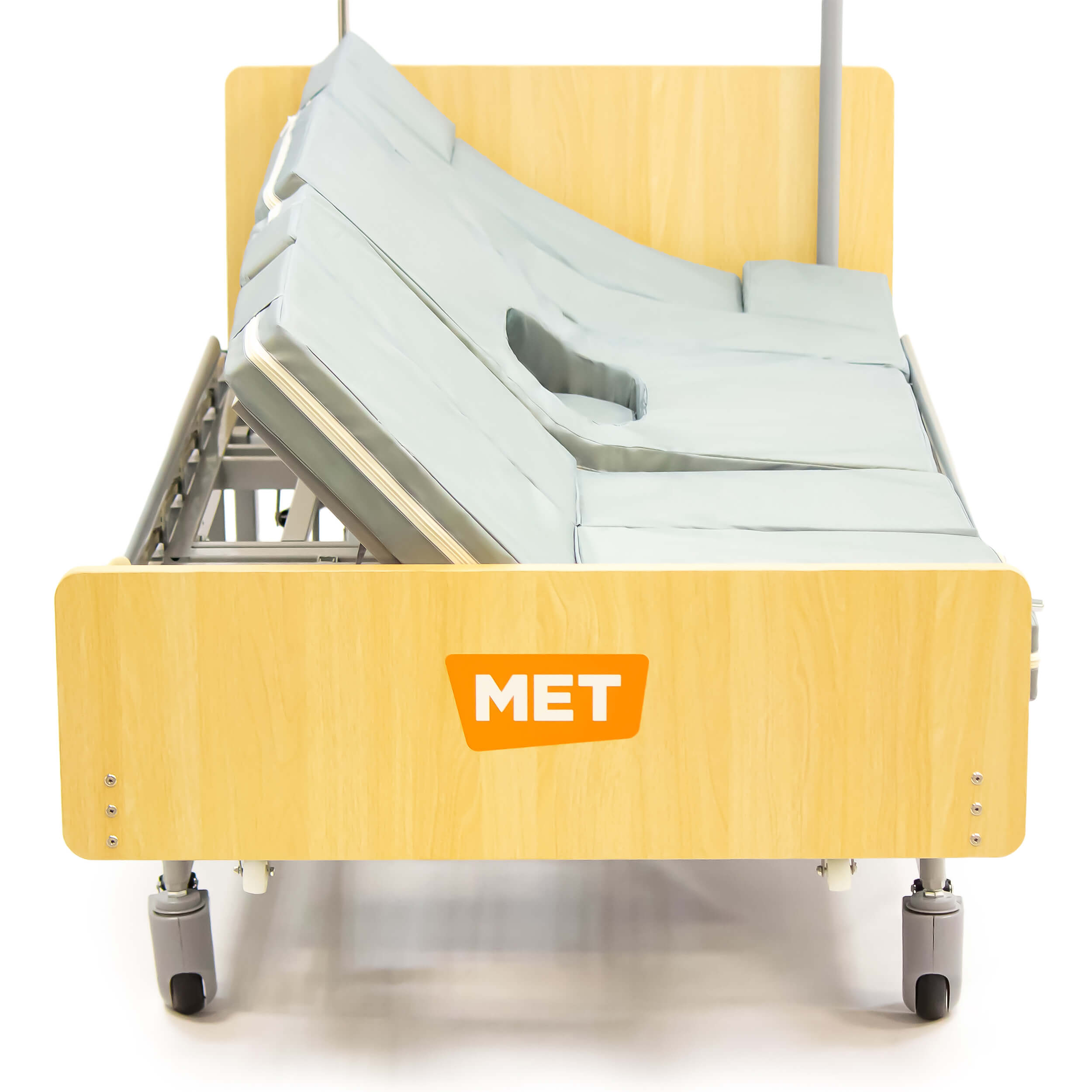 Кровать медицинская механическая MET REMEKS c увеличенным туалетным устройством. фото 3