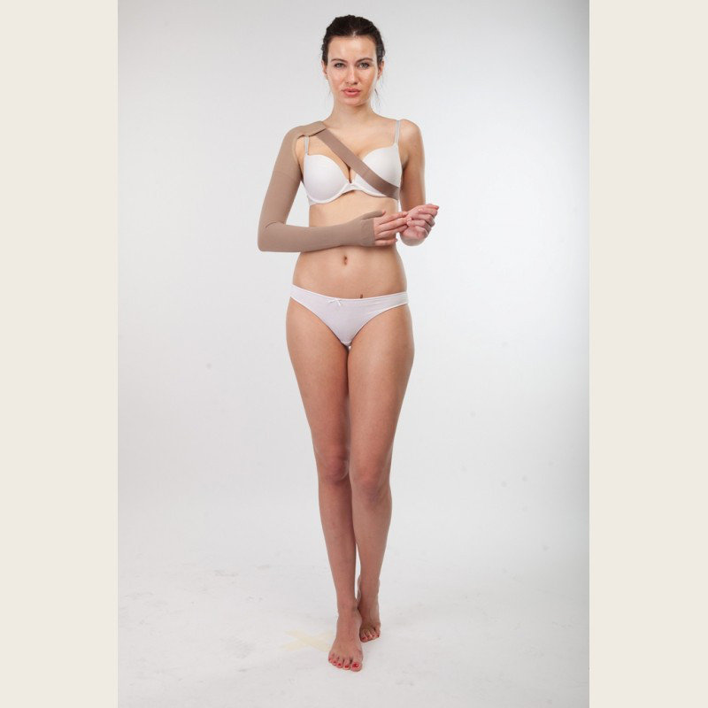 Компрессионный рукав удлиненный  с креплением на плечо  с перчаткой 2 класса арт.524 фото 3